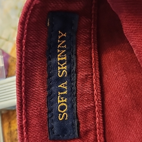 NEW Lucky Brand Sofia Skinny Ankle Velvet Cherry Jeans Winter Denim Bohemian - Picture 3 of 16